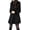 Black, variant on FUNING Women's Warm Double Breasted Wool Pea Coat Trench Coat Jacket with Hood