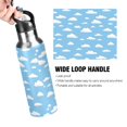 thumbnail image 4 of Yayeee 20oz Insulated Water Bottle Double Wall Stainless Steel with Flip Straw Lid, Cartoon Cloud Pattern, 4 of 7