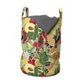 thumbnail image 1 of Garden Laundry Bag, Exotic Farming Harvest Fruits Avocado Vegetable Agriculture Cooking Food Theme, Hamper Basket with Handles Drawstring Closure for Laundromats, 13" x 19", Multicolor, by Ambesonne, 1 of 4