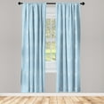 thumbnail image 3 of Ambesonne Art Deco Curtains, Pale Blue Simple Vintage, Pair of 28"x84", Pale Sky Blue and White, 3 of 5