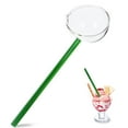 thumbnail image 1 of Cucharas agitadoras de vidrio transparente, cucharaditas de cristal transparente, cóctel de leche, bebidas frías, cuchara mezcladora, agitadores, 1 of 6