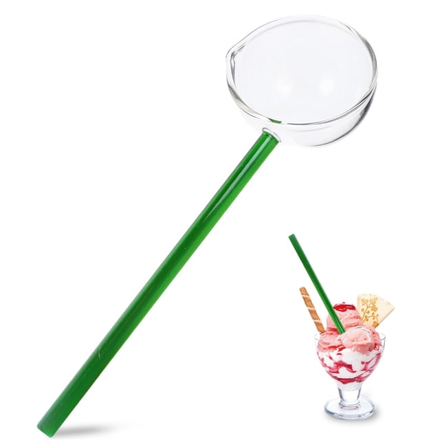 Cucharas agitadoras de vidrio transparente, cucharaditas de cristal transparente, cóctel de leche, bebidas frías, cuchara mezcladora, agitadores