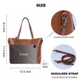 thumbnail image 5 of Derstuewe Handbags for Women, Tote Bag Vegan Leather Purses and Shoulder Bag for Work, Casual, Travel , Large Brown, 5 of 8
