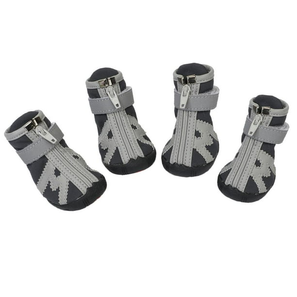 Botas para Perros Lluvia Antideslizantes Accesorios Botas de Goma Duradero - 4 Negro Salvador Zapatos de lluvia impermeables para mascotas