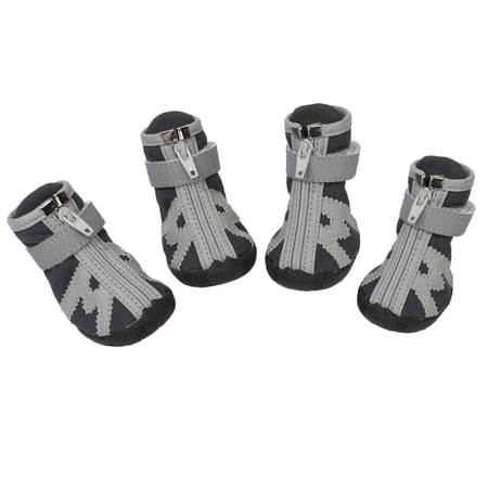 Waterproof Dog Shoes Non-slip Dog Snowshoes Rain for Dogs in Different Sizes, 3 Black
