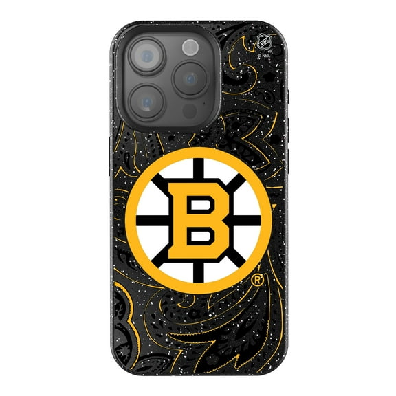 Keyscaper Black Boston Bruins Paisley Bling iPhone Case