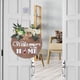 thumbnail image 2 of Inteprter Placas de bienvenida de Año Nuevo de Acción de Gracias, patio trasero, puerta de entrada de jardín, letreros de colgantes, decoración Kits de decoración para fiestas Lavanda Inteprter HA065332-03, 2 of 6