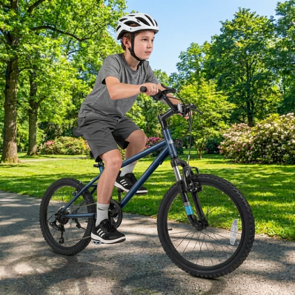 Redsmile Kids Mountain Bike 20 Inch, Boys Girls Bike for Ages 8 and Up, Youth Bicycle with Metal Frame and 110 lb Capacity for Neighborhood Riding and Trails, Blue