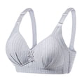 thumbnail image 2 of Darzheoy Bras for Women No Underwire Women's Plus Size BraCasual Sexy Lace Front Button Shaping Cup Shoulder Strap Underwire Bra Plus Size Extra-Elastic Wirefree Sport Bras 85C, 2 of 9
