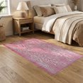 thumbnail image 2 of ODIKA Zebra Pink Print Cheetah Spotted Wavy Stripe Border Mixed Leopard Non-Slip Low Profile for Guest Room, Lounge, Apartment, 2 of 7