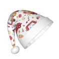thumbnail image 2 of Rateoe Watercolor Fall Santa Hat Confortable Christmas Hat for Christmas Party Favors Fit for Kids, 2 of 6
