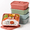 Classic Colors, variant on 4-Pack Classic Colors Silicone Bento Box Reusable Lunch Container Set