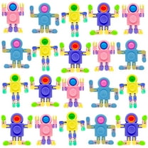 16 Pack Pop Fidget Spinners Party Favors Supplies Prizes for Kids Adults,Sensory Fidget Toys Deformable DIY Chain for Its Stress Relief Easter Basket fillers Pinata Goodie Bag Stuffers Birthday Gifts