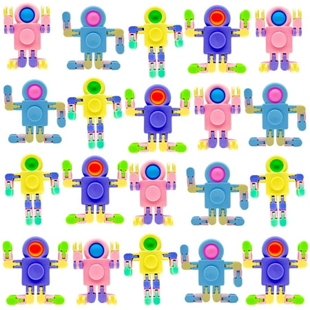 16 Pack Pop Fidget Spinners Party Favors Supplies Prizes for Kids Adults,Sensory Fidget Toys Deformable DIY Chain for Its Stress Relief Easter Basket fillers Pinata Goodie Bag Stuffers Birthday Gifts