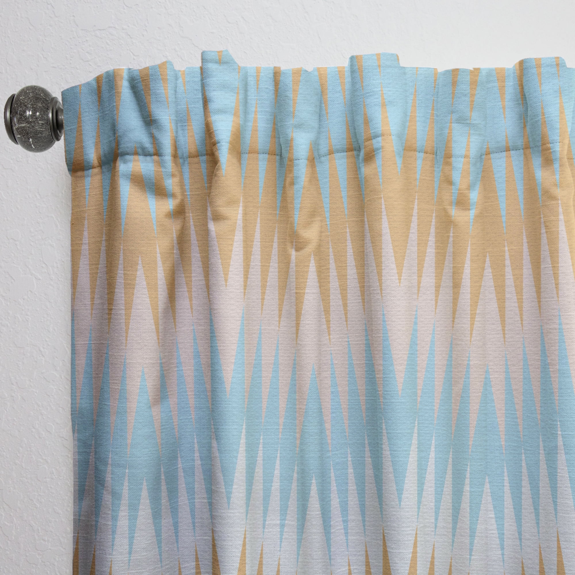Designart 'Abstract Retro Design XI' Mid-Century Modern Curtain Panel