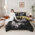 thumbnail image 4 of Castle Fairy Abstract Butterfly 3 Pieces Queen Comforter Set for Girls Teens Boys Women,Sparkling Sequin Crystal Ultra Soft Bedding Sets,Bling Glitter Bedding Comforter Set,Microfiber Bedroom Decor, 4 of 8