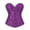 Purple, variant on FASHOFT Purple Corset Shapewear For Women Fashion Jacquard Tummy Control Bust Shaping Top Boned Waist Cinching Slim Fit Casual Wear Body Shaper Bustier Top L