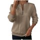 thumbnail image 3 of Camisas Sentuca para mujer, estilo jersey, cuello redondo, manga larga, blusas casuales lisas, 3 of 7