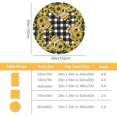 thumbnail image 6 of Sunflower Round Tablecloth 60 Inch, Gnomes Table Cloth With Black Buffalo Plaid, Polyester Vintage for Picnic Party Dinner, 6 of 6