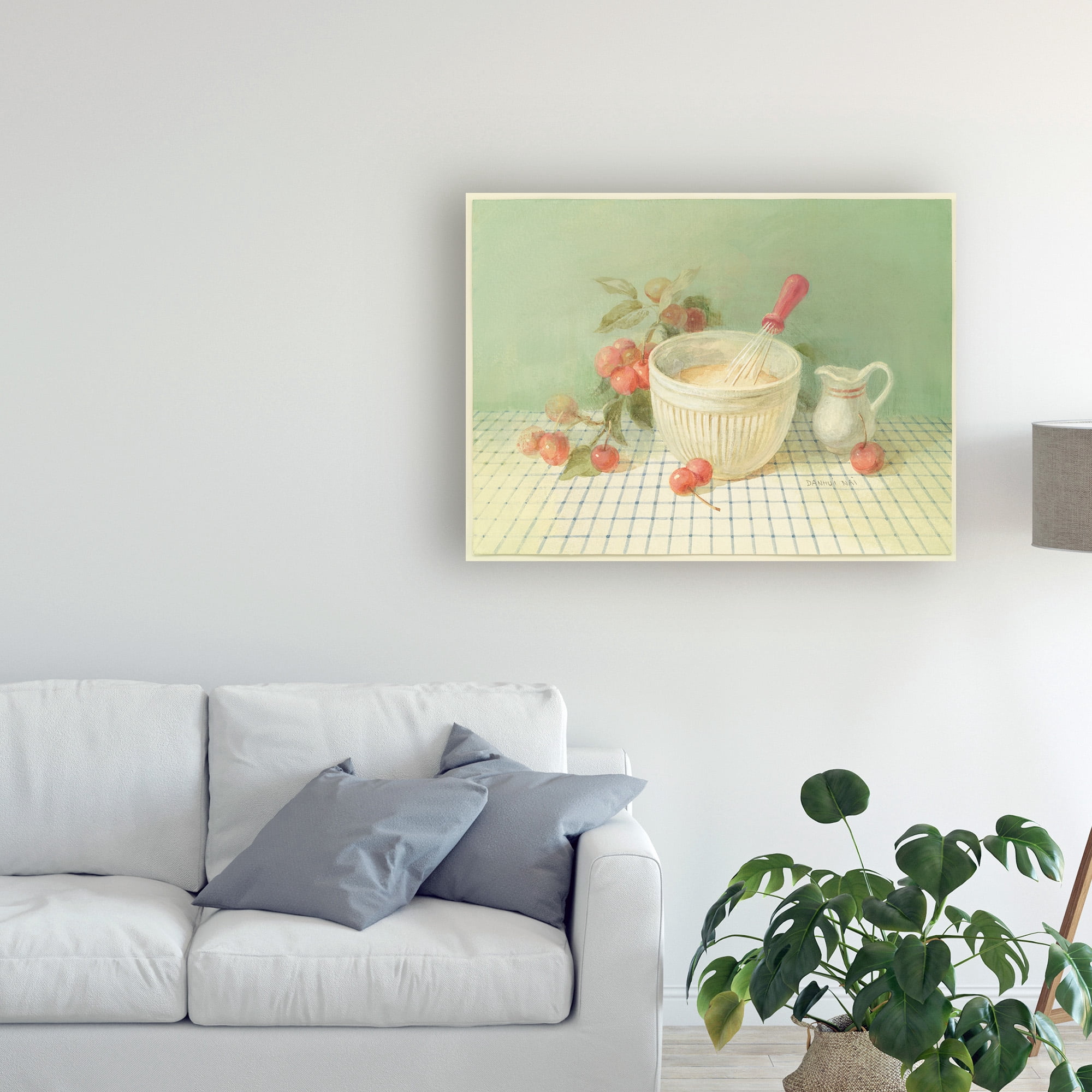 Trademark Fine Art 'Cherries Painting' Canvas Art by Danhui Nai