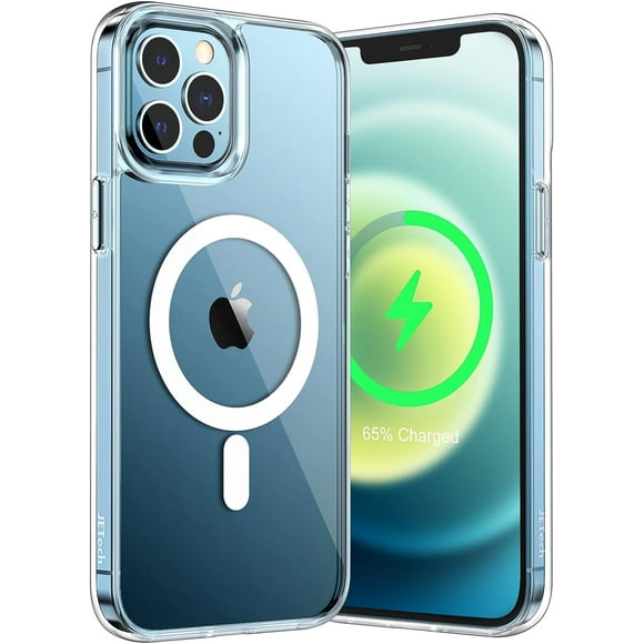 Étui Magnétique pour iPhone 15 PRO, Compatible avec la Charge Sans Fil MagSafe, Pare-Chocs Antichoc, Anti-Rayures Clearview