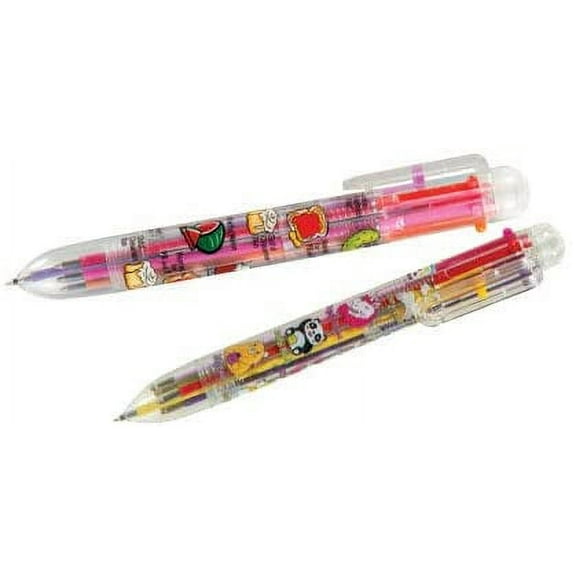 Curious Minds Busy Scented Multi-Color Shuttle Pens, Retractable, Assorted Ink Colors, 2 Count
