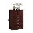 Hodedah 7 Drawer Dresser with Two Locks, Mahogany