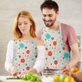 thumbnail image 3 of Pioneer Flower Floral Print Pattern Apron for Women and Men, Cotton Linen Waterproof with Pockets, Adjustable, 33x27 Inch for Kitchen, Gardening, BBQ, Salon, 3 of 6