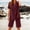 Wine plus size 2 piece outfits a1, variant on Cagogo Women Plus Size 2 Piece Outfits Casual Short Sleeve Collared Shirt with Shorts Solid Basic Summer Cruise Sets Loungewear Travel Airport Clothes Matching Tracksuits, Navy S