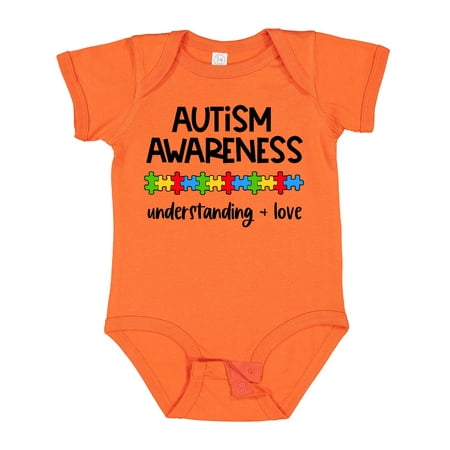 

Inktastic Autism Awareness Understanding and Love with Puzzle Pieces Boys or Girls Baby Bodysuit