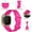B-Hot Pink, variant on Rinsvye Breathable Sweatproof Solid Color Womens Digital Wrist Watch Silicone Watch Strap Compatible Cool Mens Watch with Versa 3 and Women Solar Watches Sense