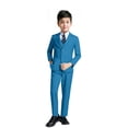 thumbnail image 1 of Trajes para niños, esmoquin azul lago, ropa formal para niños pequeños, ropa de vestir, ropa de boda, portador del anillo de boda, fiesta de graduación, fiesta de pascua, conjunto de talla 8, 1 of 6