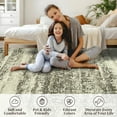 thumbnail image 6 of Haperlare 9'x12' Floral Distressed Area Rugs for Living Room Washable Non Slip Nursery Brown Rugs Ultra-Thin Soft Carpet for Bedroom, 6 of 7