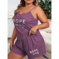 thumbnail image 6 of Gynyvoja Women Plus Size " Not Today" Spaghetti Strap Top and Shorts Loungewear Set Casual Sleepwear 5XL, 6 of 9