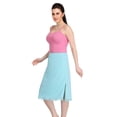 thumbnail image 3 of eloria Women Fashion Knee Length Solid Rich Regular Skirt Slip, Fabric : Cotton, Color : Sky Blue, Size : S, 3 of 4