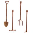 thumbnail image 4 of Toddmomy 1 Set Mini Garden Tool Model Alloy for Mini Scene Model Collectors and Photography Prop, 4 of 7