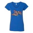 thumbnail image 3 of Tired Sleeping Cat | I Wish I Was My Cat Funny Colorful Kitty | Dean Russo Art Animal Lover Women's Standard V-Neck Tee, Royal, XX-Large, 3 of 6