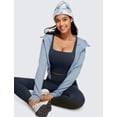 thumbnail image 3 of Sujetador deportivo CRZ YOGA Butterluxe con cuello cuadrado Longline Navy M, 3 of 5