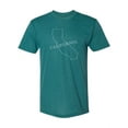 thumbnail image 1 of Gravity Trading Mens California State USA-Made Triblend Tee - Evergreen - 2X-Large, 1 of 1