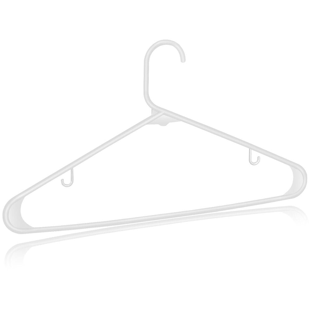 Quality Clothes Hangers Non-slip Plastic Gallus Shirt Hanger (100 Pack) Premium