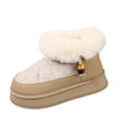 thumbnail image 2 of Lenago Women's Bootie Fluffy Snow Shoes House Slippers Warm Faux Suede Platform with Soft Comfortable Foam Cozy House Slipper for Winter Indoor & Outdoor Boots, 2 of 9