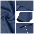 thumbnail image 5 of Hearthz Polo T Shirts for Men Soft Breathable Moisture Wicking Mens Long Sleeve Tee Shirts Plain Collared Mens Golf Polo Shirts Navy XXL, 5 of 5