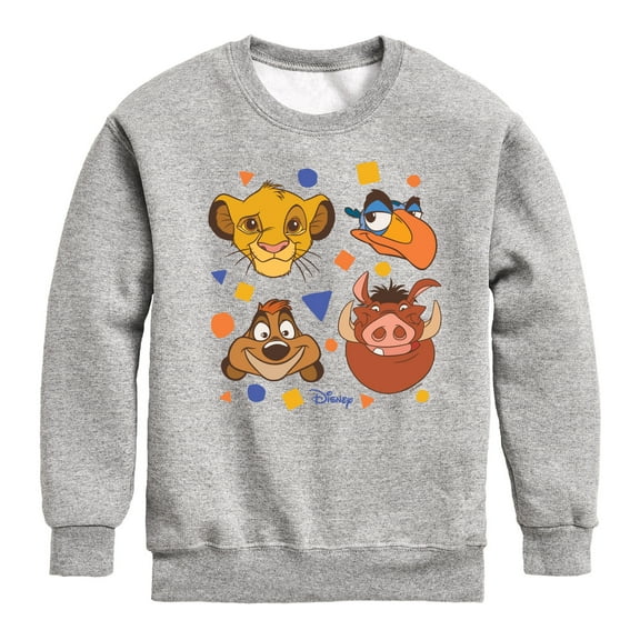 The Lion King - Simba, Pumbaa, Timon, & Zazu - Toddler & Youth Crewneck Fleece Sweatshirt