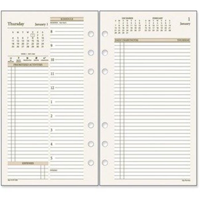 Day Runner 4 x 6 Po Non Daté Day Runner PRO Planner Recharge