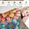 thumbnail image 3 of JEUXUS  Floral Throw Blanket, Vibrant Color Boho Flowers Blossom Cozy Decor Throws for Sofa Bed Couch Chair or Dorm, 3 of 6