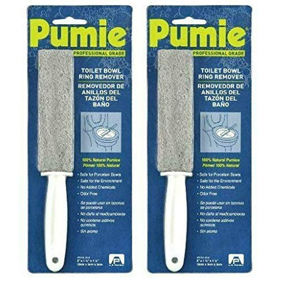 Pumie, Pack of 2, Toilet Bowl Ring Remover TBR6, Natural Pumice Stone