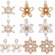 thumbnail image 1 of 10 piezas de 5 estilos de dijes de flores de diamantes de imitación, dijes brillantes de flores de diamante, dijes brillantes, 1 of 5