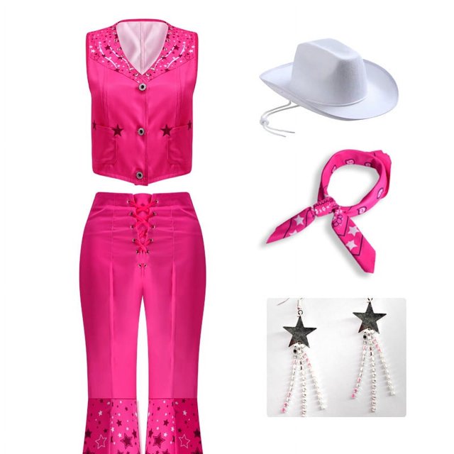 Disfraz de película Margot Robbie Ken Prince Princess, Cosplay para hombre, camisa de púas, camiseta a rayas, vestido superior para mujer, Carnaval de Halloween