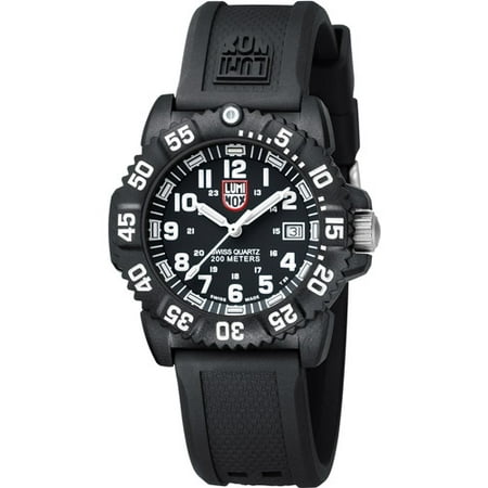 Luminox Unisex Navy Seal Colormark 38mm 38mm Black Rubber Band Polycarbonate Case Quartz Analog Watch 7051