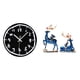 thumbnail image 1 of Reloj de pared decorativo de resina con forma de ciervo, estatua de acrílico, silencioso, moderno, ideal para sala de estar, dormitorio, oficina,, 1 of 8
